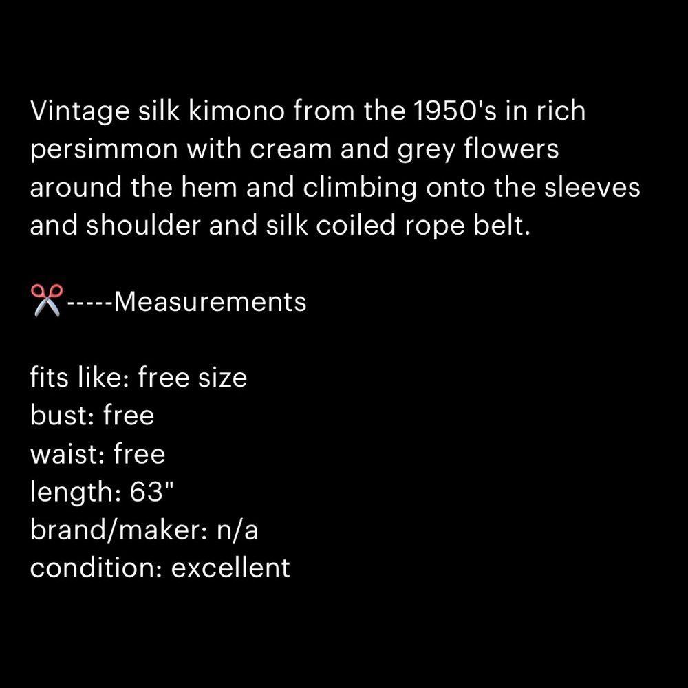 VTG Silk Kimono Robe - Picture 6 of 12